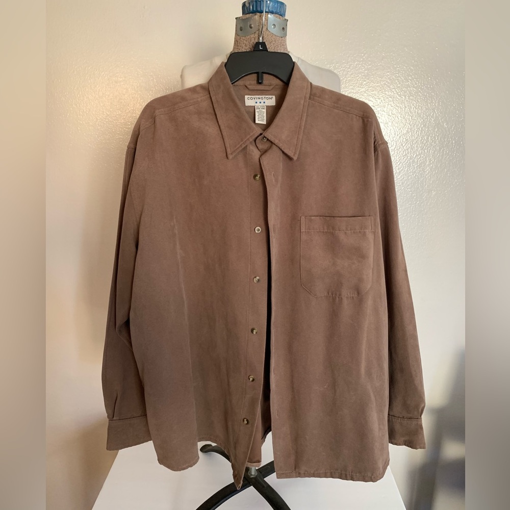 Covington Long Sleeve 100% Polyester Shirt Size Xl Preowned